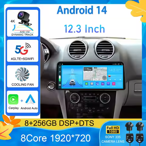 12.3 inch For Mercedes Benz ML 320 ML 350 W164(2005-2012) GL Car Radio Bluetooth Player Stereo Autor
