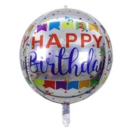 22 Inch 4D Happy Birthday Aluminum Balloon for Birthday Party All Occasion Decoration