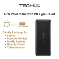 PEPPER JOBS Powerbank 45W 20,800mAh PD45W20L Power Delivery USB Type-C Laptops MacBook PRO 4K Monito