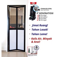 *PRE ORDER ONLY* Pintu Lipat untuk Tandas, Bifold Toilet Door, Pintu Tandas, Aluminium Door, Folding Door, Toilet Door