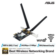 ASUS PCE-AX3000 AX3000 Dual Band PCI-E WiFi 6 (802.11ax). Supporting 160MHz, Bluetooth 5.0, WPA3 network security, OFDMA
