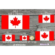 Waterproof Vinyl Glossy 🇨🇦 Canada 🇨🇦 National Flag Sticker (Free Singpost Mailing) + FOC SG Mini Fla