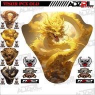 HIJAU HONDA Winshield visor sticker PCX 150 OLD GOLDEN DRAGON PICTURE (033) GREEN DRAGON Winshield s