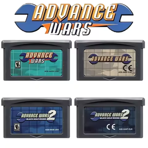Advance Wars 1/2 US EU 4 Kinds GBA Game Cartridge English Strategy Game Card Fit GBA SP Portable Con