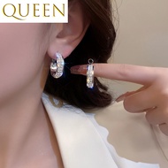 emas 916 original gold Diamond-encrusted delicate hoop earrings for women Couple Wedding Engagement Delivery Gift for Women