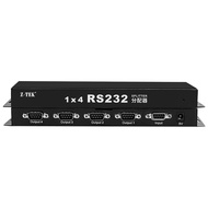 Z-TEK RS232 Serial Port Splitter One-In Four-Out ztek Splitter Converter Collector One-In-4 Channel 