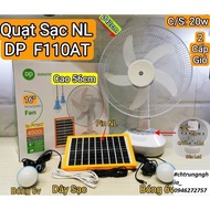 Quạt sạc tích điện để bàn AC&DC NĂNG LƯỢNG MẶT TRỜI 16 inch DP F110AT 4500MAH - có đèn LED & USB 20