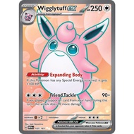 English Pokemon Card Wigglytuff ex - 187/165 - Full Art Secret Rare Scarlet & Violet 151 Singles