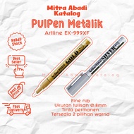 (1 PCS) EK999XF METALLIC ARTLINE GOLD & SILVER PEN MARKER PEN IRON RUBBER PLASTIC COLOR METALLIC GOL
