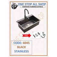 KITCHEN SINK 6045 BLACK STAINLESS