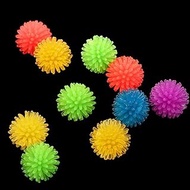 YuanHolumid 10Pcs Multicolour Cute Funny Cat Arbutus Ball Stretch Plush Ball Cat Ball Creative Colorful Interactive Cat Soft Spiky Cat Chew Pet Supplies