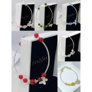 Silver bracelet combined with colorful agate stones - Nhat Duy silver Shop