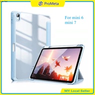 Transparent Case for IPad Mini 6 2022 Mini 7 2024 Casing with Pencil Holder Trifold Acrylic Clear St