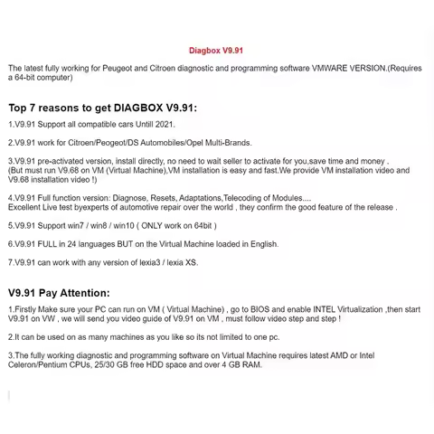 Diagbox V9.96 V9.91 V8.55 Full Update for Lexia3 PP2000 - Citr-oen Peu-geot Diagnostic Tool 2022 Ver