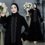 YM DeFashion Gamis ABAYA TURKEY Dubai Humairo 807 bahan JETBLACK (1 dress tanpa Jilbab) / Pakaian Muslim ABAYA TURKEY / Dress Muslimah ABAYA TURKEY / Dress Maxi Emma ABAYA TURKEY / Gamis Modern ABAYA TURKEY / Gamis Syari