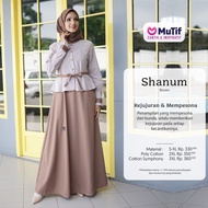 Terlaris! MuTif 100% ORI | Shanum Beaver Brown - Toffee | Gamis Syar'i