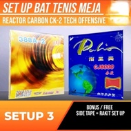 Paket Rakitan Bat Bet Bed Tenis Meja Pingpong Set Up Bet Reactor Ck 2