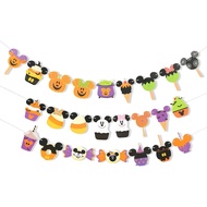 Halloween Mouse Trick Or Treat Garland - Halloween Party Decorations, Spooky Mouse Birthday Flags, C