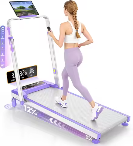 Walking Pad Treadmill with 15% Incline/Adjustable Height,3.5HP Walking Pad with Handle Bar,Foldable 