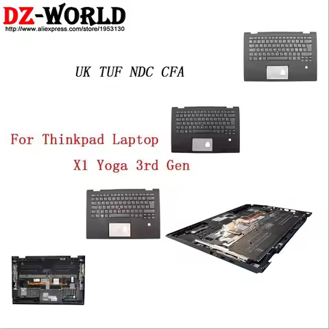 Black Shell Upper Case Palmrest Cover With Backlit Keyboard For Lenovo Thinkpad X1 Yoga 3rd Gen 3 G3