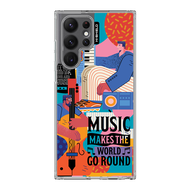 [S23ultra][S22ultra] HI-SHIELD Stylish เคสใสกันกระแทก Samsung S23ultra รุ่น Music3