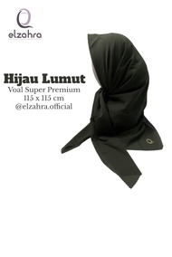 KERUDUNG HIJAB SEGI EMPAT  VOAL SUPER PREMIUM TEBAL LASERCUT VIRAL TERLARIS GRADE A POLOS ELZAHRA