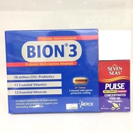 Bion 3 Probiotic Multivitamins Minerals 24s FOC Pulse High Strength Fish Oil 30s