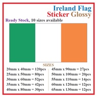 Ireland Flag Sticker Rectangle Postcard / Stiker Pelekat Poskad Bendera Ireland
