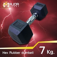 Goldmare Dumbbell Hex Rubber 7 kg.