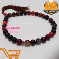 YEMEN HONEY AGATE STONE TASBIH 8 MM 33 PIECES