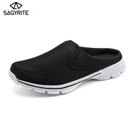 SAGYRITE Sneakers for Men Lightweight Casual Shoes Plus Size Half Slippers Walking Shoes Size 39-48
