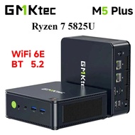 GMKtec M5 Plus Ryzen 7 5825U Mini PC Win11 Pro Dual DDR4 NVMe M.2 SSD WiFi6E BT5.2 Tri-Paparan Deskt