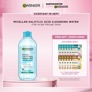 Garnier Micellar Cleansing Water Blue 125ml - Gently Cleanses and Remove Makeup for Acne Prone and S