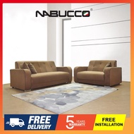 Nabucco N2126 Grand 2+3 Sofa Set[Free 3 Sofa Pillow][Can Choose Casa Leather or Water Resistance Fabric][Delivery in West Malaysia Only]