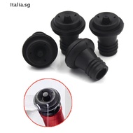 Italia 4pcs Black Wine Bottle Vacuum Saver Sealer Plug Button Stoppers Preserver Pump SG