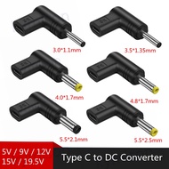 USB C PD to DC Power Connector Universal 5V 9V 12V 15V 19V TypeC to DC Jack Plug Charge Adapter Conv