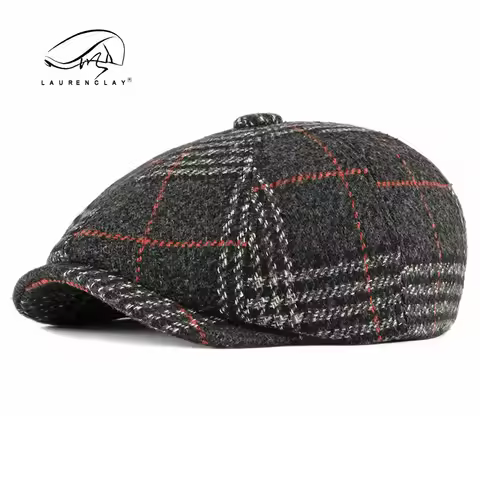 Autumn Winter Men's Newsboy Hat Wool Blend Male Beret Men And Women England Gatsby Retro Hat Driver 