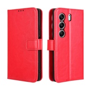 For Tecno Camon 40 Pro 5G Phone Casing PU Leather Stand Holder For Tecno Camon 40 Pro 5G CM7 Flip Ca