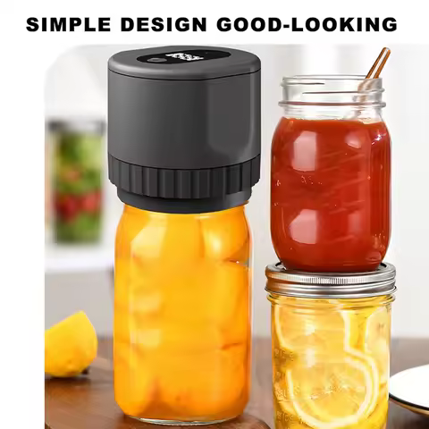 A67Z Mason Jar Vacuum 2 In 1 Design Electric Mason Jar Vacuum Sealing Kit, Fully Automatic Suction S