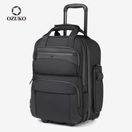 OZUKO Large Capacity Trolley Backpack 2 Wheels Waterproof Business Laptop Travel Luggage