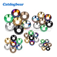 Catdogbear Titanium Alloy Countersunk Washer M3 M4 M5 M6 M8 Countersunk Head Bolts Gaskets For Falt 