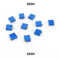 GESH Cermet Potentiometer, Pot Trimmer, High-quality 100K Ohm 3296W-104 Variable Resistors