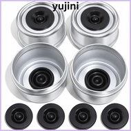 YUJINI 4PCS Trailer Hub Dust Cap, with Rubber Plug Heavy Duty Trailer Axle Dust Cap, Durable 2.44 In