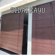 Tirai Wooden Blinds Outdoor tahan panas hujan Bidai Kayu / Meranti Wood Outdoor Blind