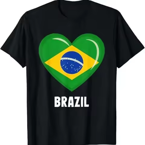 Brazil Flag T Shirt Brazilian
