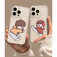 Casing For Iphone 17 16 15 14 13 12 11 Pro Max Couple Case for Boy Girl Funny 情侣手机壳 搞怪 Clear Cute Xs
