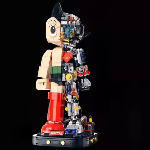 Astro Boy 70th Anniversary Assembled Building Blocks Trendy Desktop Model Ornaments Collectible Toys