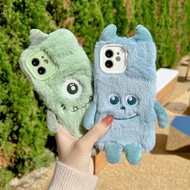 winter Plush Iphone case cute Mike Sulley University Monster iphone 13 pro max 12 pro max 11 pro max
