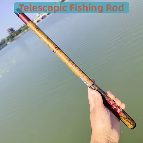 Telescopic Fishing Rod Made of Fiberglass Fiber Ultra Light Feeding Rod Freshwater Fishing Gear 1.5m
