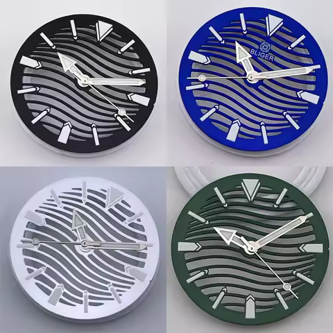 openwork dial NH70 NH72 29mm black white green blue dials with hands luminescent suitabloe for the N